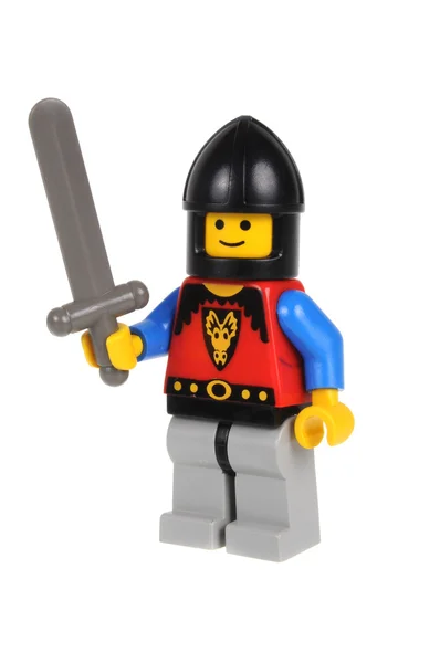 Черный рыцарь-солдат Lego Minifigure — стоковое фото