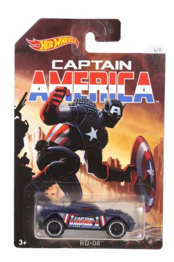 Captain America Hot Wheels Diecast Toy Car