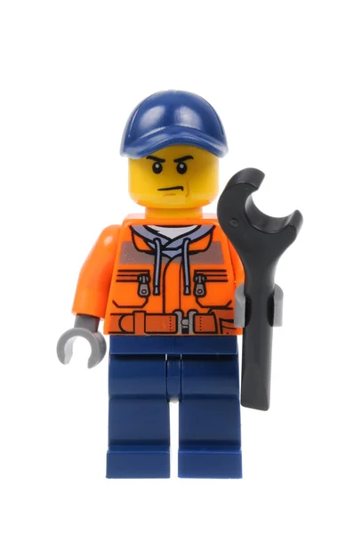 Docka arbetare LEGO minifigur — Stockfoto