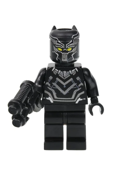 Black Panther Lego Minifigure — 스톡 사진