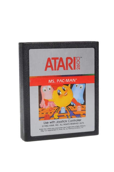 Ms. Pac-Man Atari 2600 Game Cartridge — Stock Photo, Image