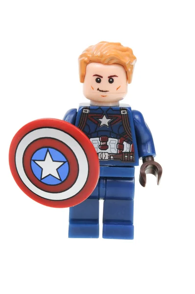 Captain America Lego minifigur — Stockfoto