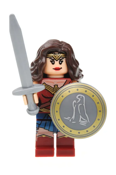 Mulher-Maravilha Lego Minifigure — Fotografia de Stock