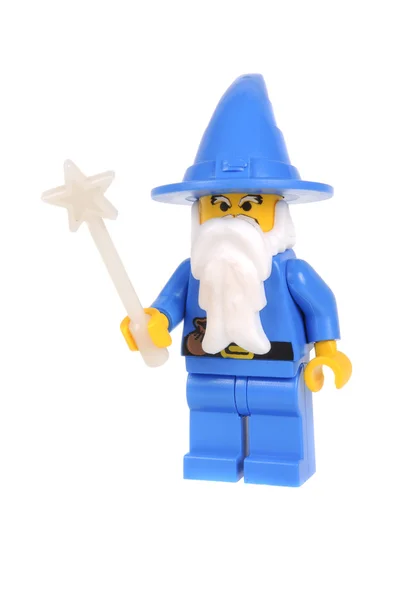 Mago Blu Lego Castello Minifigure — Foto Stock