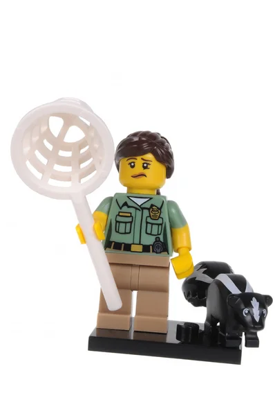 Funkcjonariusz kontroli zwierząt Lego seria 15 Minifigure — Zdjęcie stockowe