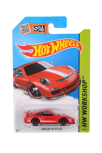 Porsche 911 Gt3 Rs Hot Wheels Diecast oyuncak araba — Stok fotoğraf