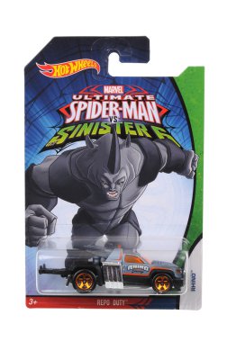 Ultimate örümcek adam Rhino Hot Wheels Diecast oyuncak araba