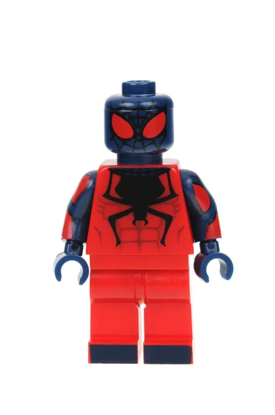 Kehrseite Spiderman Lego Minifigur — Stockfoto