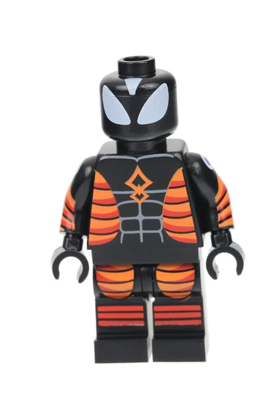 Minifigure Spiderman Lego kombinezon Electro dowód — Zdjęcie stockowe