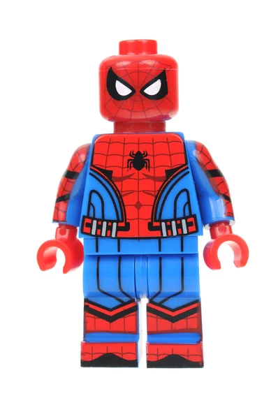 Spiderman Lego Minifigure Guerra Civile — Foto Stock