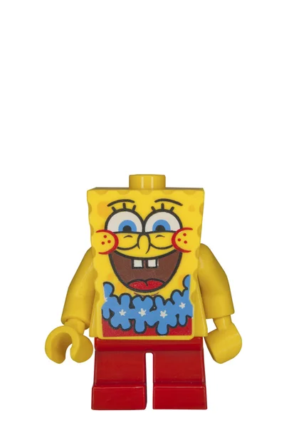 SpongeBob Kanciastoporty lego minifigurkę — Zdjęcie stockowe