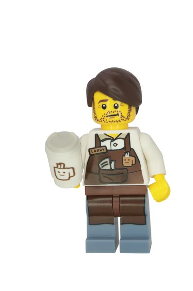 Larry die Barista-Minifigur — Stockfoto