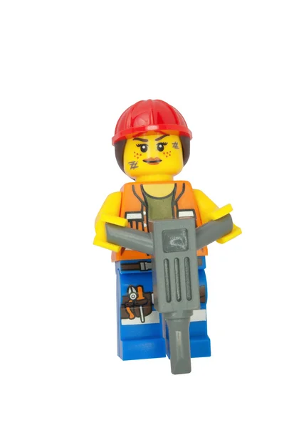 Gail konstruktion arbetaren Lego minifigur — Stockfoto