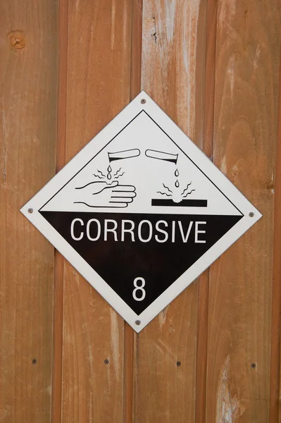 Corrosive Warning Sign — Stock Photo, Image