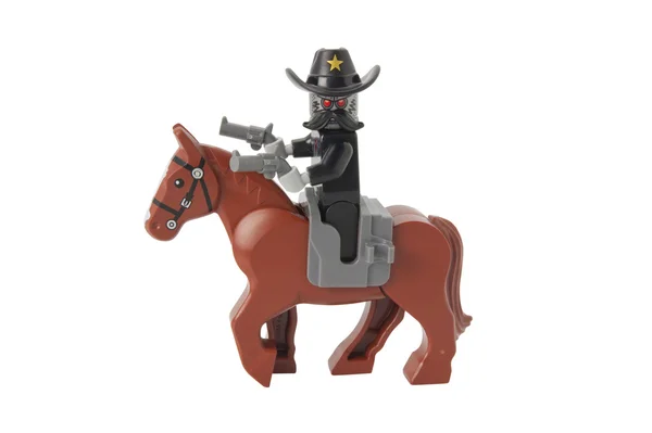 Sheriff kein Roboter-Lego-Minifigur — Stockfoto