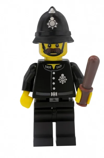 Policjant Lego minifigurkę — Zdjęcie stockowe