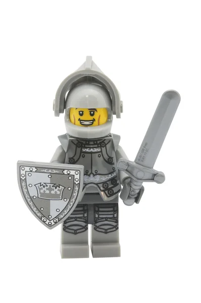 Bohaterski rycerz Lego minifigurkę — Zdjęcie stockowe