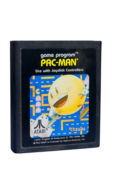 Pac-Man Atari 2600 gry Cartiridge — Zdjęcie stockowe