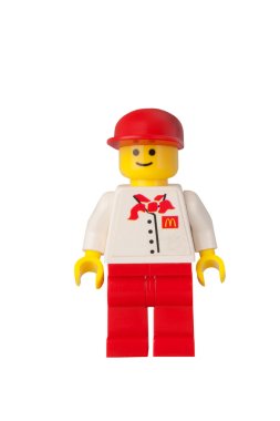 McDonalds görevlisi Lego Minifigure