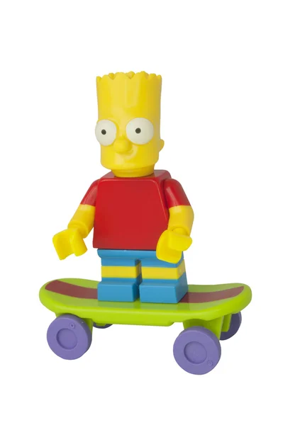 Барт Симпсон Lego Minifigure — стоковое фото