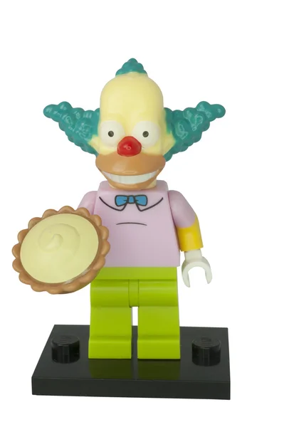 Minifigure Lego Klaun Krusty — Zdjęcie stockowe