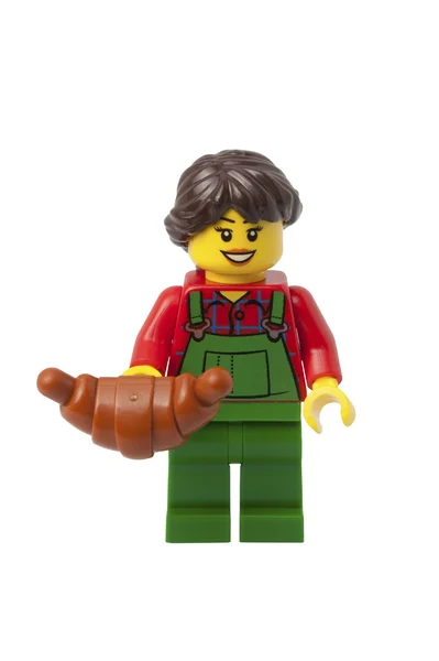 Mujer de Navidad Lego Minifigure — Foto de Stock