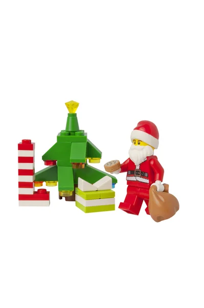 Lego Christmas Tree Scene — Stock Photo, Image