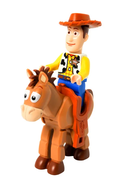 Woody and Bullseye Lego Minifigures — Stock Photo, Image