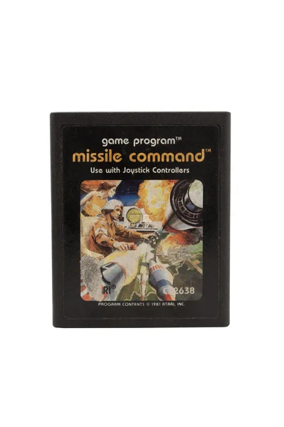 Atari 2600 Missile Command Cartridge — Stock Photo, Image