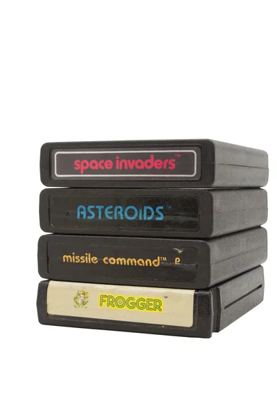 Atari 2600 gier Kartridże — Zdjęcie stockowe