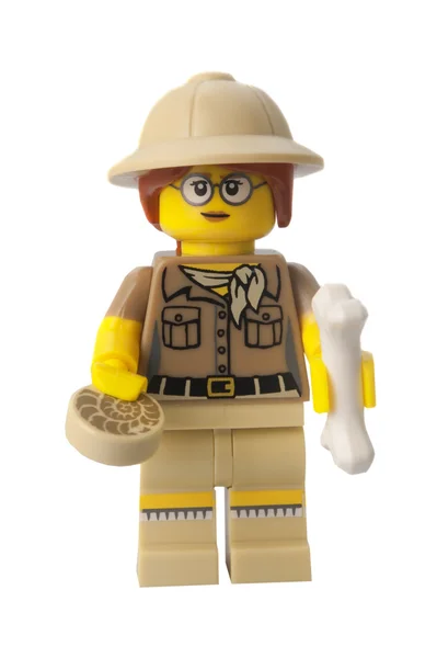 Палеонтолог Лего Минифигура — стоковое фото