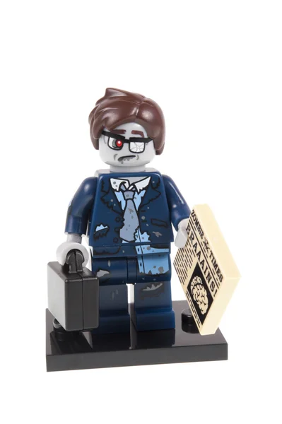 Zombie Geschäftsmann Lego Minifigur — Stockfoto