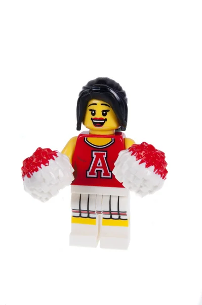 Red Cheerleader Series 8 Lego Minifigure — 스톡 사진