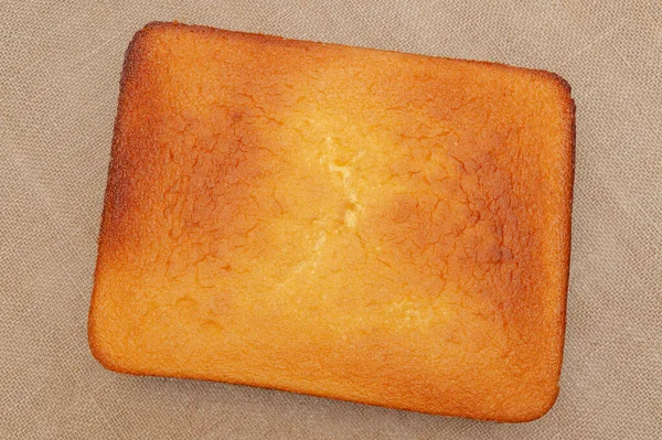 Zelfgemaakte Spons Cake Het Portugees Pao Bovenkant Van Het Gebakken — Stockfoto