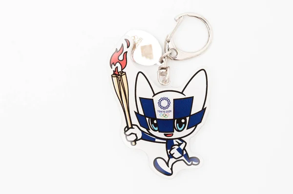 Tokyo Japan Januari 2021 2020 Tokyo Olympic Mascot Miraitowa Nyckelring — Stockfoto