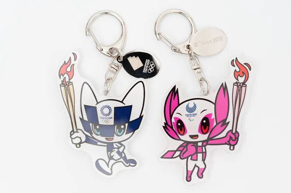 Tokio Japonia Stycznia 2021 2020 Tokyo Olympic Mascot Miraitowa Someity — Zdjęcie stockowe