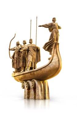 Kiev anıt kurucuları beyaz arka plan üzerinde