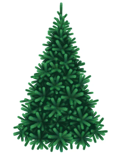 Χριστουγεννιάτικο δέντρο, ρεαλιστική διανυσματικά εικονογράφηση Εικονογράφηση Αρχείου