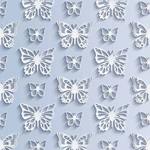 抽象的なベクトルの背景紙の蝶に — ストックベクタ