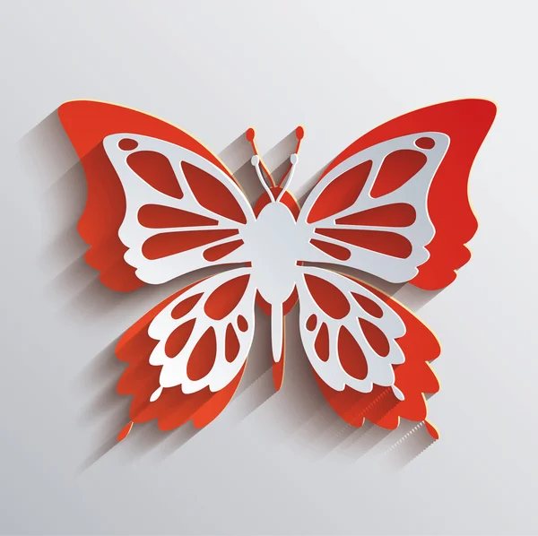 Papel de saludo mariposa en vector EPS 10 — Vector de stock