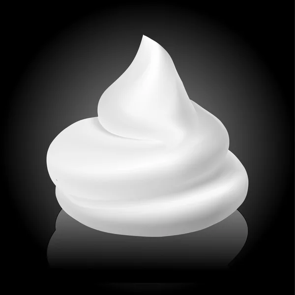 Crème blanche Reallistichny sur fond noir Illustration De Stock