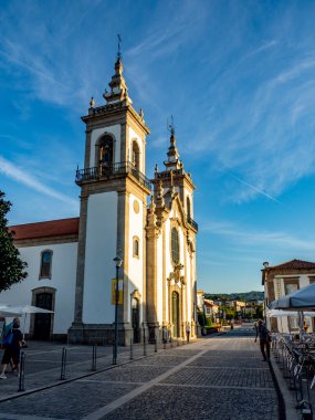 Vila Nova de Cerveira , Portugal; September 2020: St. Cyprian's church or the Mother Church in the historical centre of Vila Nova de Cerveira