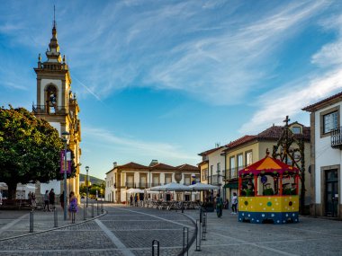 Vila Nova de Cerveira , Portugal; September 2020: decoration of the streets with crochet handicrafts with musical motifs