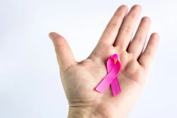 Ruban rose sensibilisation au cancer du sein — Photo