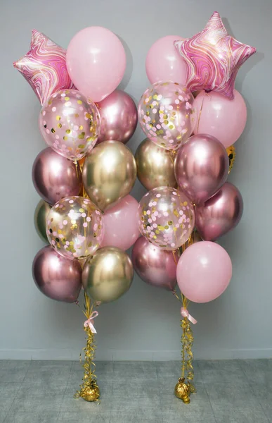 Balões Rosa Dourado — Fotografia de Stock