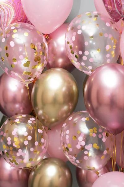 Pink and gold balloons