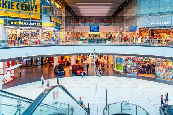 Szczecin Polonia Junio 2019 Personas Galeria Galaxy Centro Comercial Moderno —  Fotos de Stock