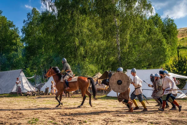 Historical reenactment of Battle of Cedynia, Poland — Stock Photo, Image