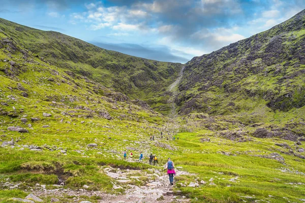 Group Hikers Cronins Yard Starting Climb Devils Ladder Reach Highest — Stock Photo, Image