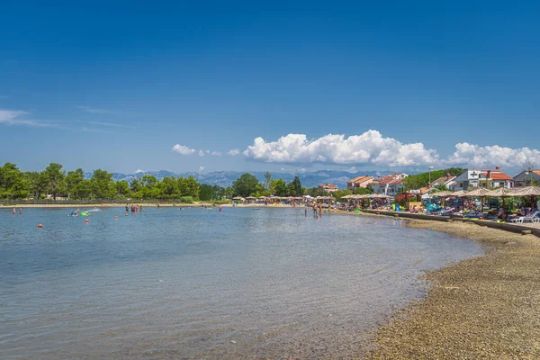 Zaton Kroasia Juli 2019 Keluarga Bersenang Senang Perairan Berwarna Pirus — Stok Foto
